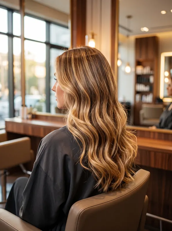 Resultado: mechas iluminadas em cabelo ondulado